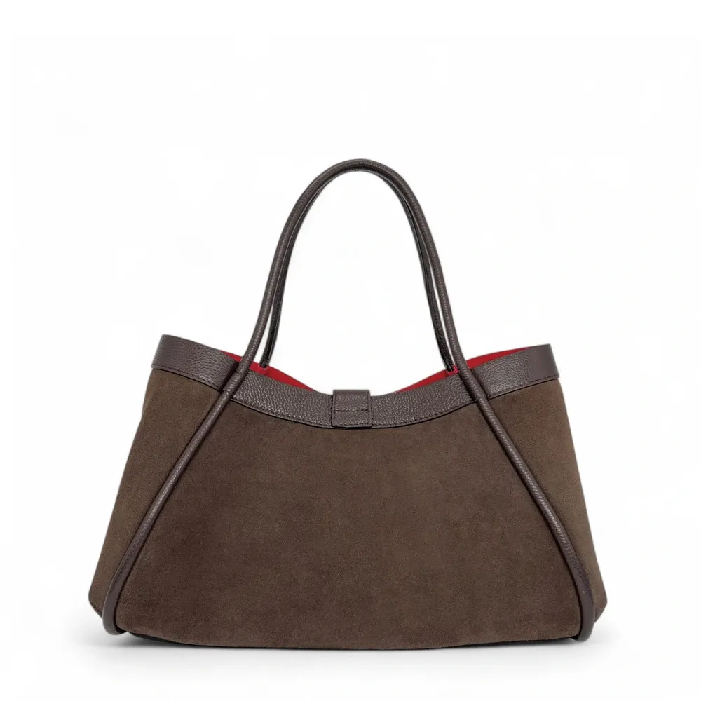 Cabas bowler bi-matière ABERDEEN Chocolat - Image 3