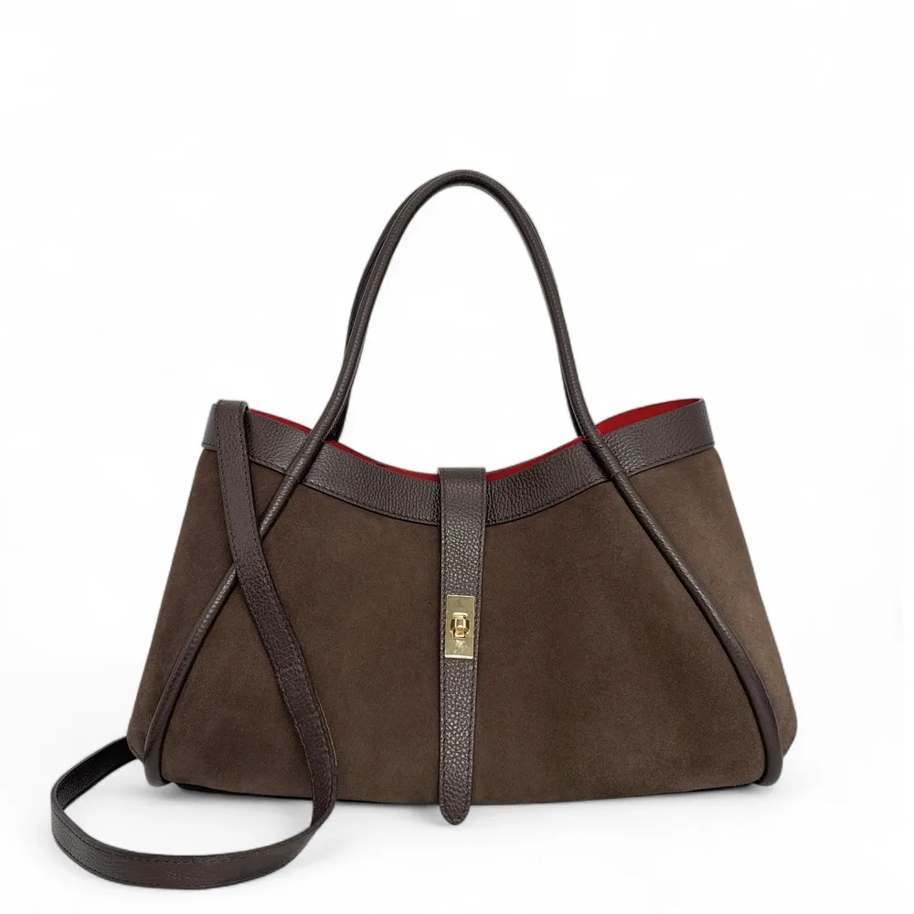 Cabas bowler bi-matière ABERDEEN Chocolat - Image 4