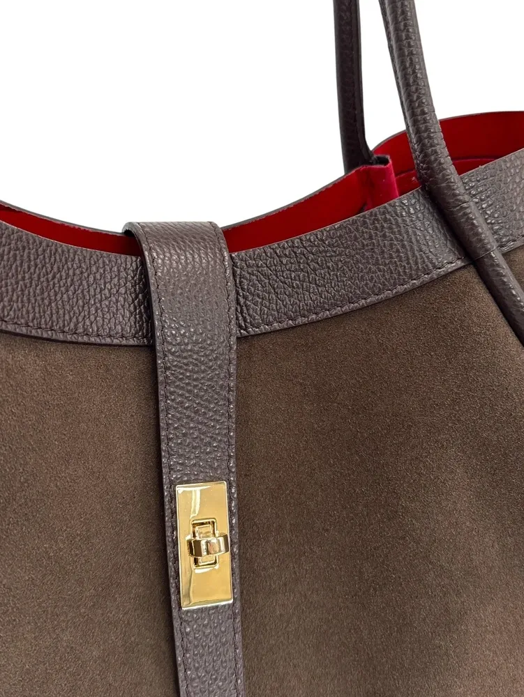 Cabas bowler bi-matière ABERDEEN Chocolat - Image 5