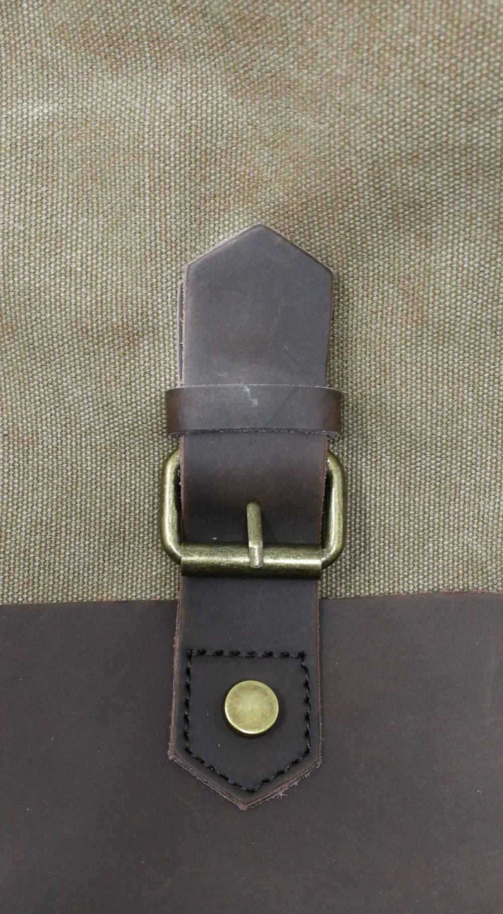 Cartable toile et cuir MOOREA Kaki - Image 6
