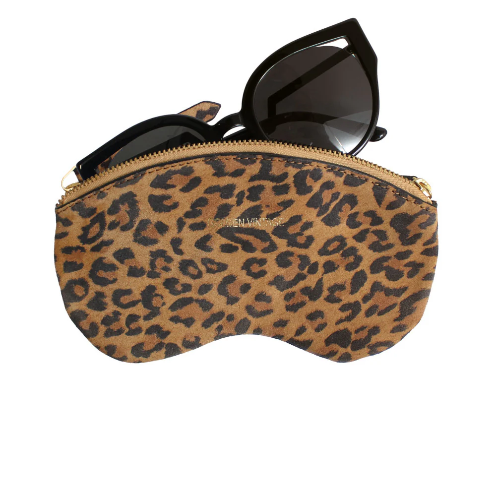 Etui à lunettes en cuir à motif GOLDEN VINTAGE Léopard - Image 2