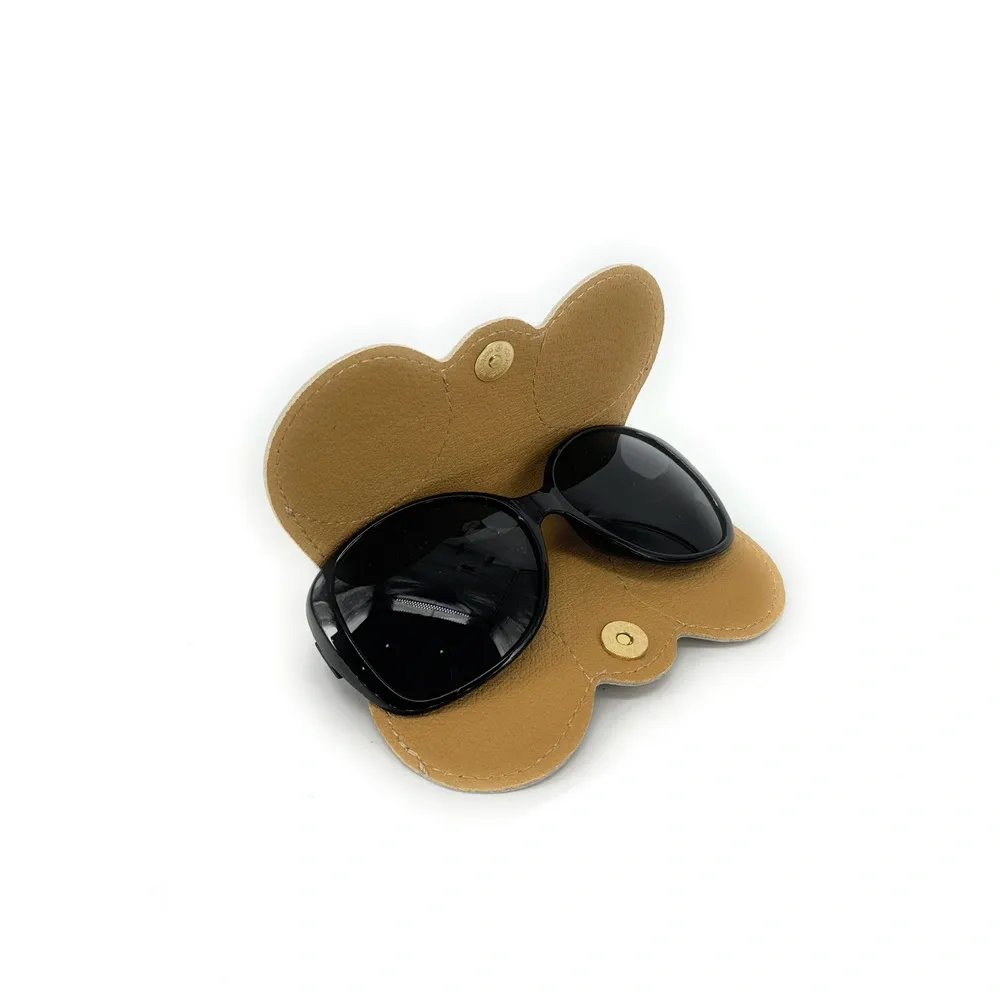 Etui à lunettes en cuir grainé PEANUT Blanc - Image 7