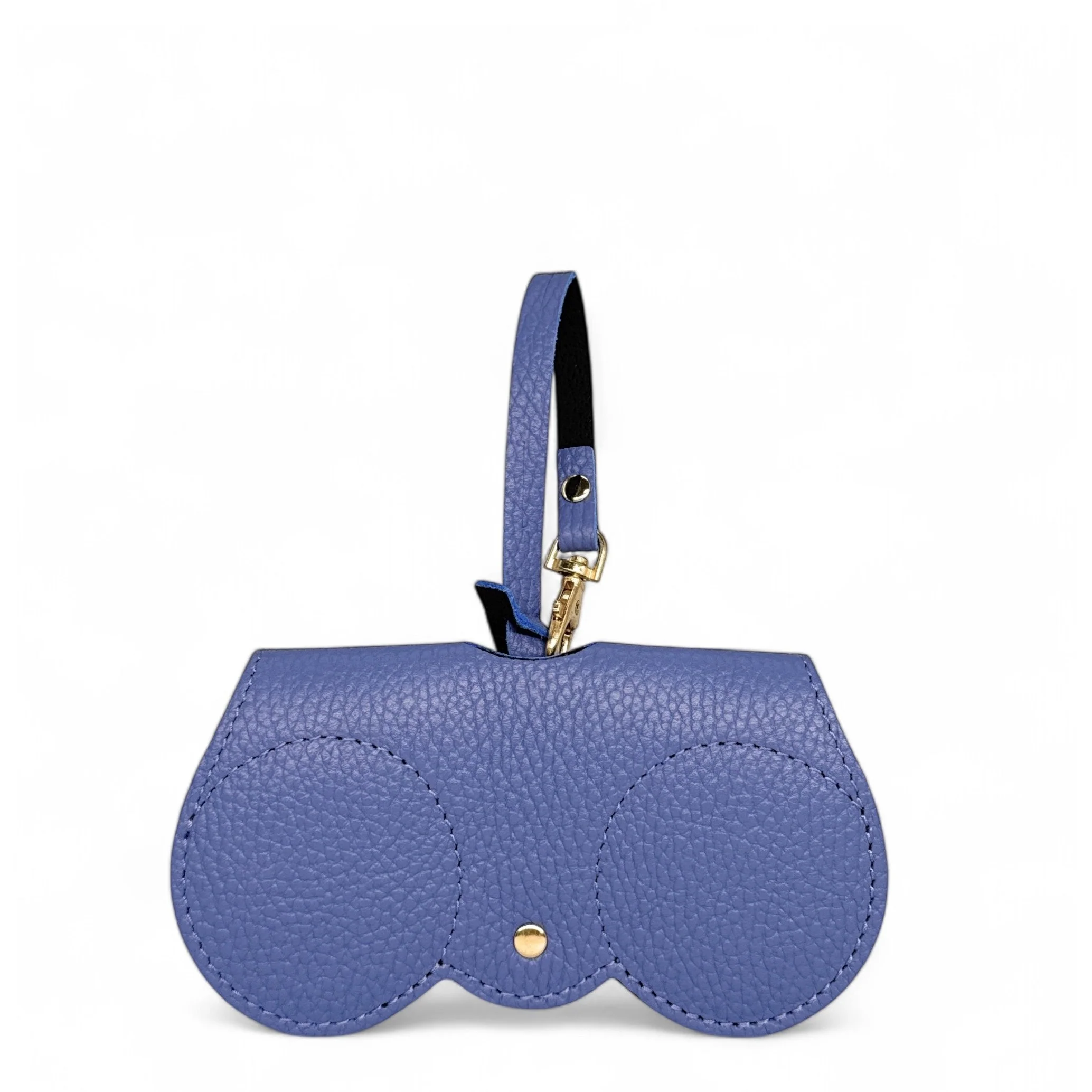 Etui à lunettes en cuir grainé PEANUT Bleu denim - Image 4