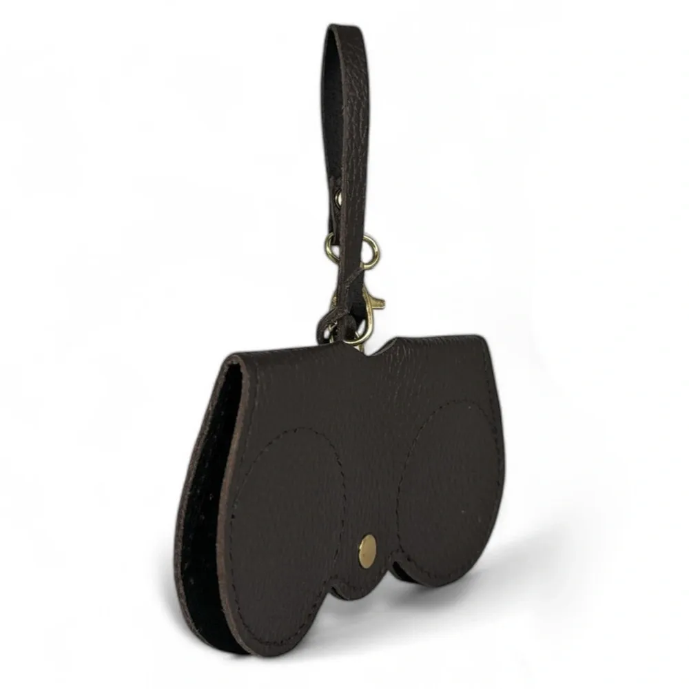 Etui à lunettes en cuir grainé PEANUT Chocolat - Image 3