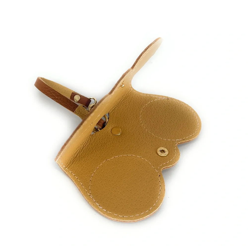 Etui à lunettes en cuir grainé PEANUT Cognac - Image 7