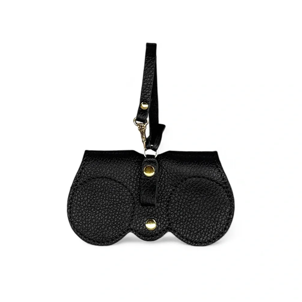 Etui à lunettes en cuir grainé PEANUT Noir - Image 5