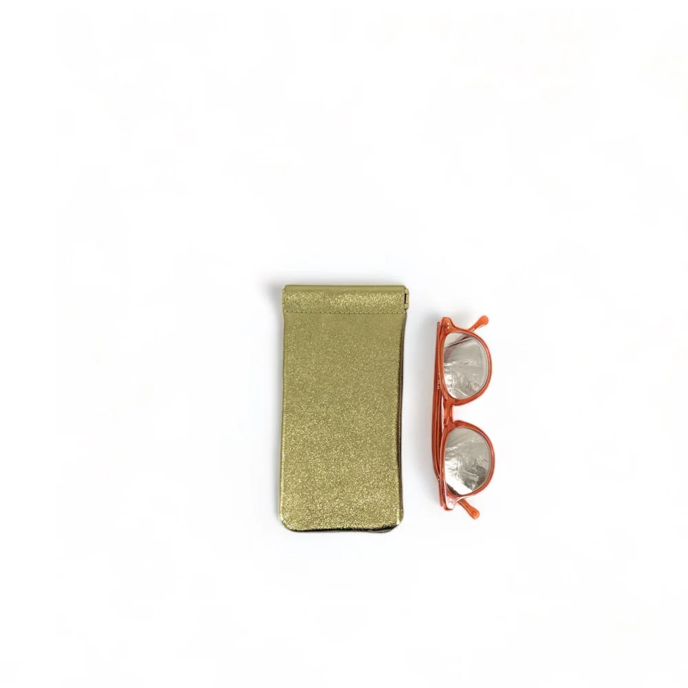 Etui à lunettes en cuir irisé OCULUS Kaki irisé - Image 2