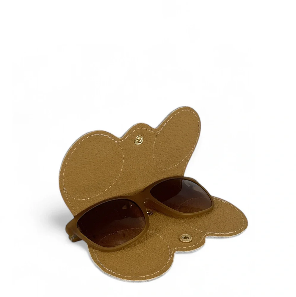 Etui à lunettes en cuir irisé PEANUT GLOW Argent moyen - Image 2