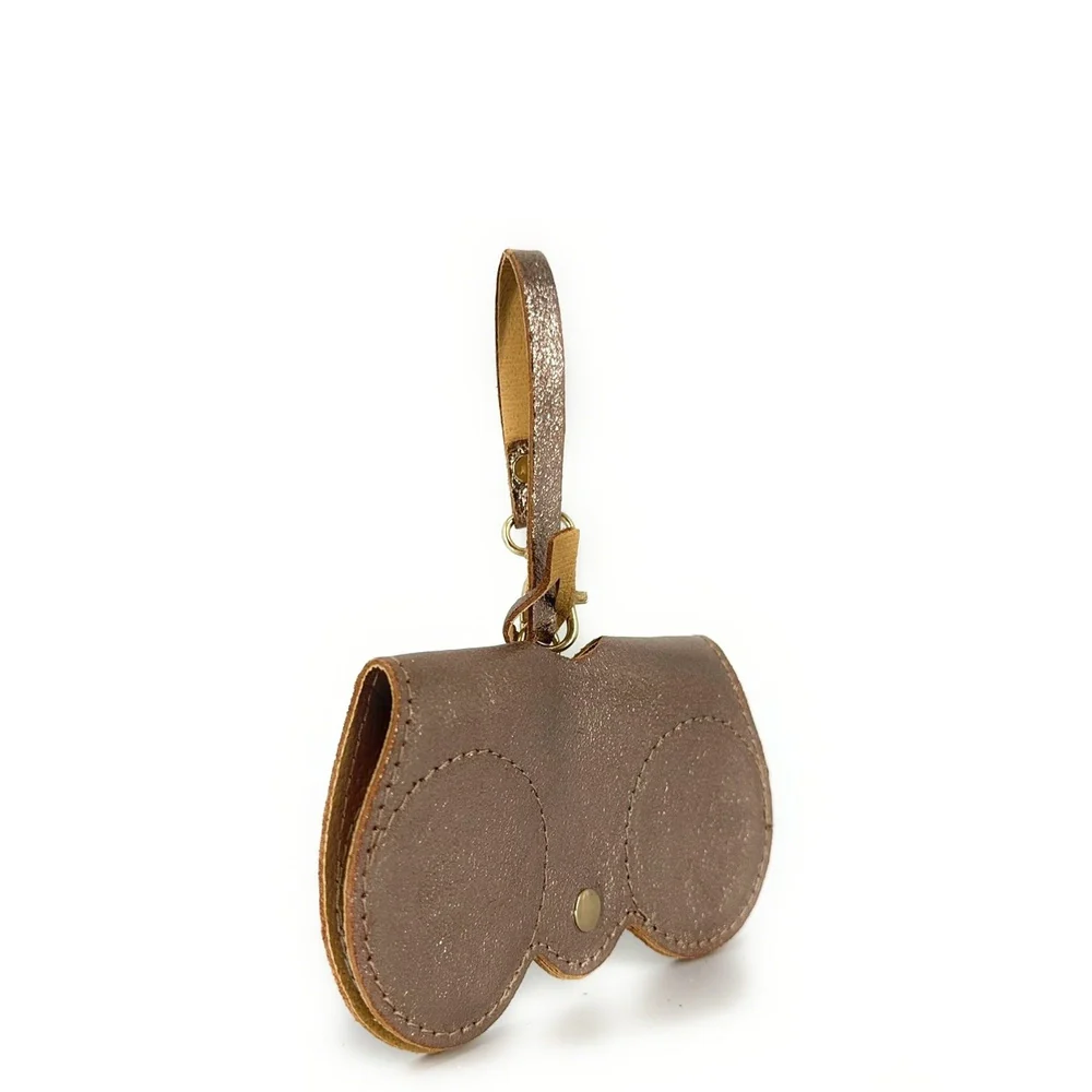 Etui à lunettes en cuir irisé PEANUT GLOW Champagne irisé - Image 3