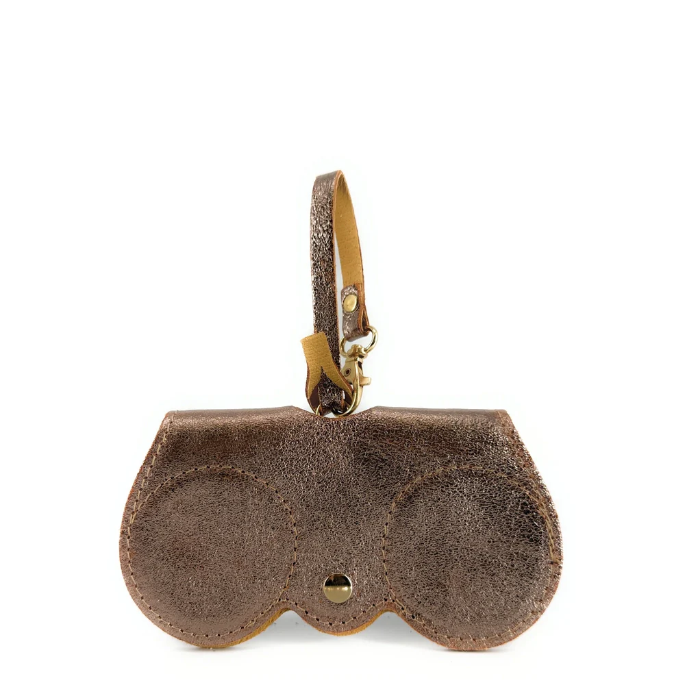 Etui à lunettes en cuir irisé PEANUT GLOW Champagne irisé - Image 4