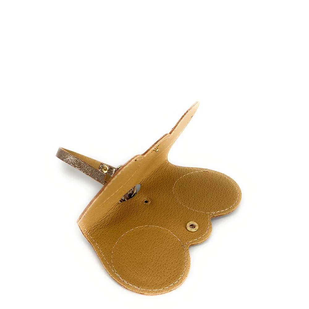 Etui à lunettes en cuir irisé PEANUT GLOW Champagne irisé - Image 7