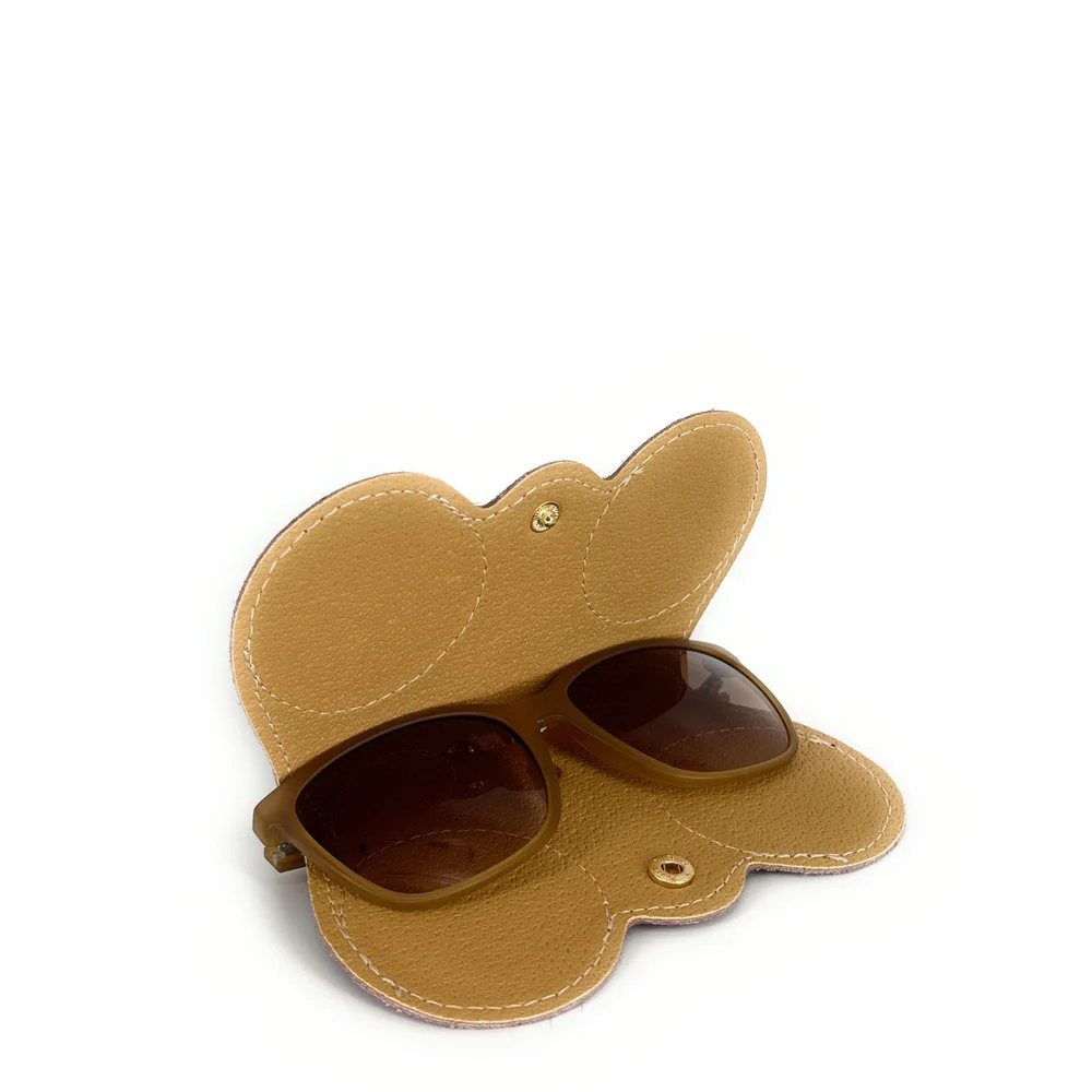Etui à lunettes en cuir irisé PEANUT GLOW Rose pâle irisé - Image 2