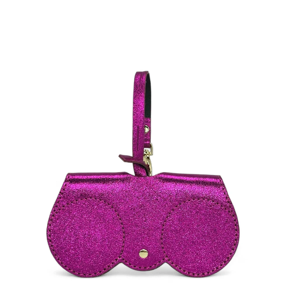 Etui à lunettes en cuir irisé PEANUT GLOW Fuchsia irisé - Image 4