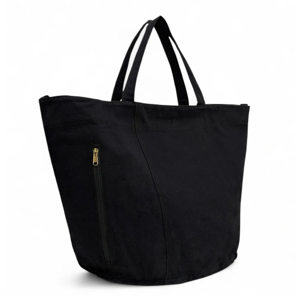 Grand sac en coton et perles I SEA YOU Noir - Image 3