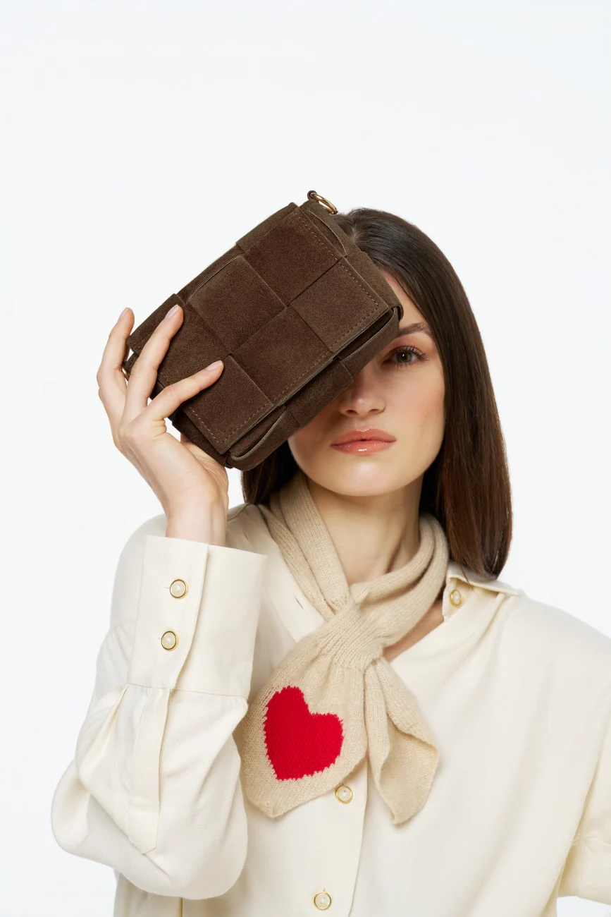 Micro sac en daim TWENTY TWO Chocolat - Image 4