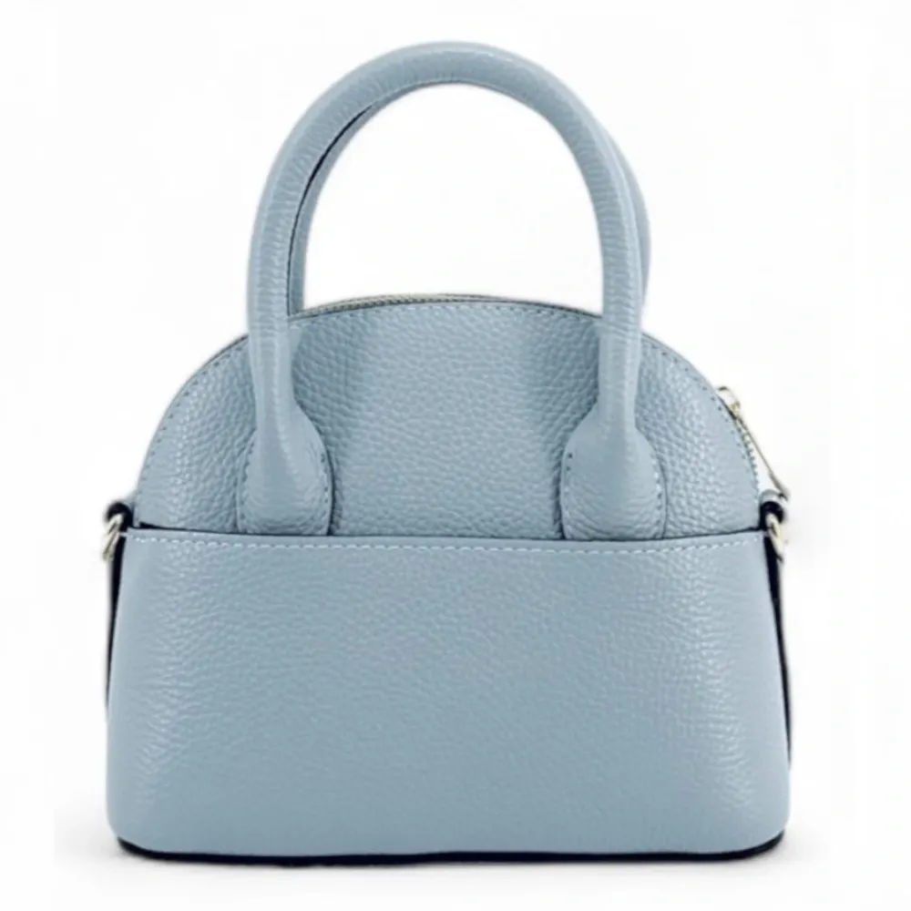 Mini-sac à main en cuir grainé MANOLITA Bleu pastel - Image 4