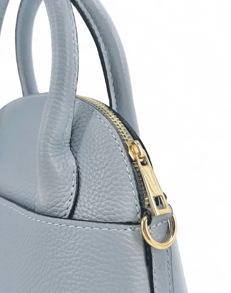 Mini-sac à main en cuir grainé MANOLITA Bleu pastel - Image 6
