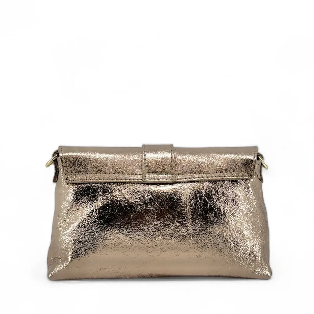 Mini-sac à main en cuir irisé VENEZIA Champagne irisé - Image 3