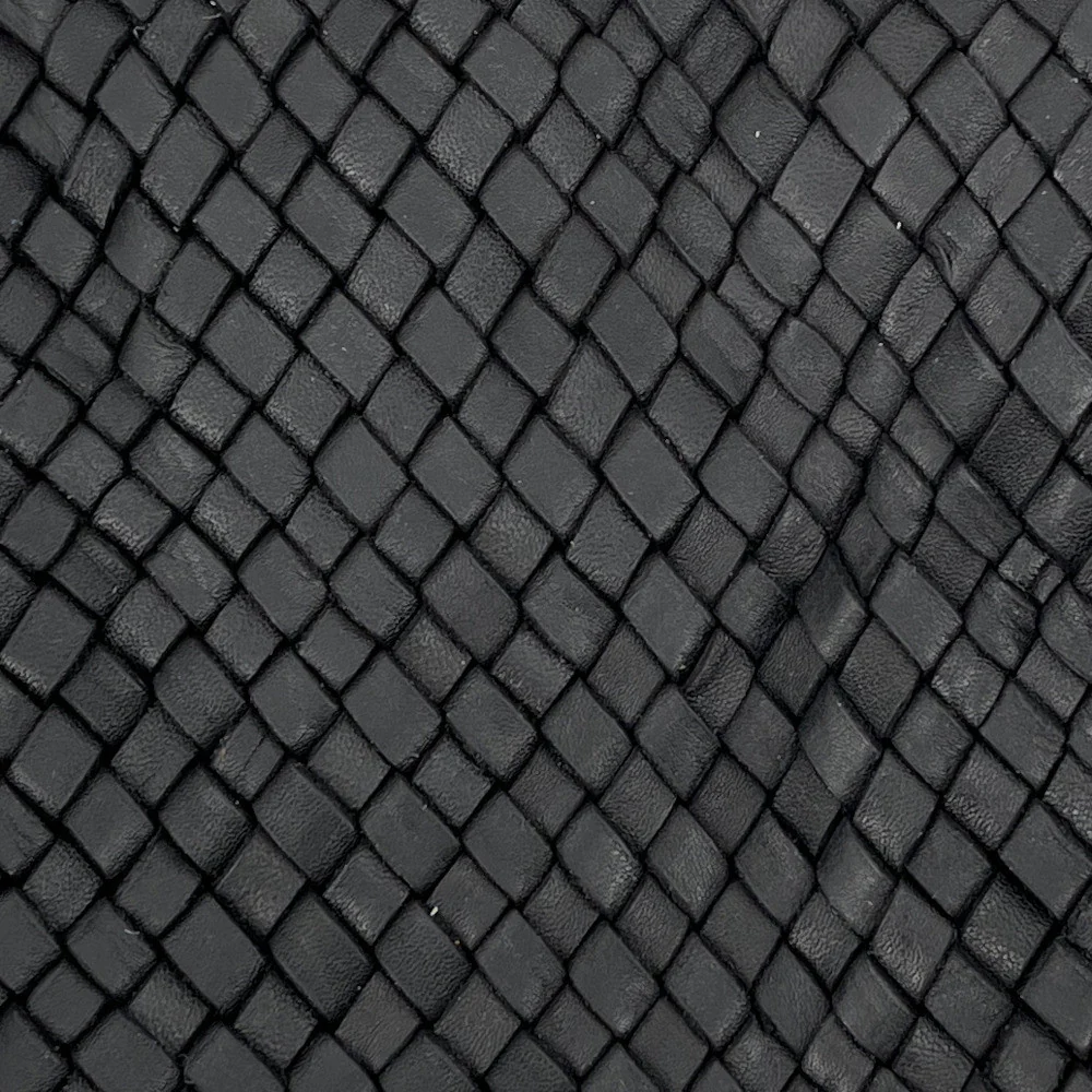 Sac besace à bandoulière en cuir tressé SHANNA Noir - Image 6
