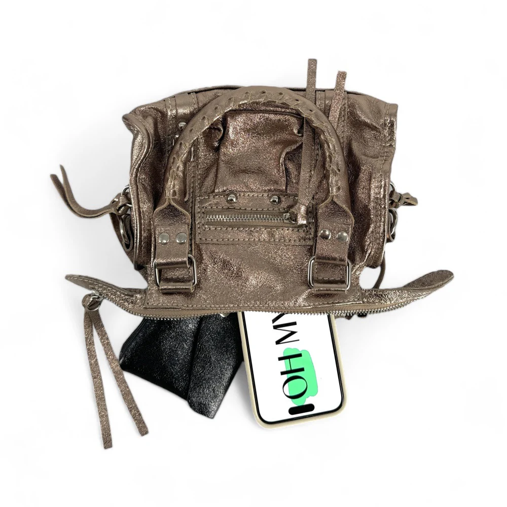 Mini-sac bowling en cuir irisé SANDSTORM NANO Champagne - Image 6