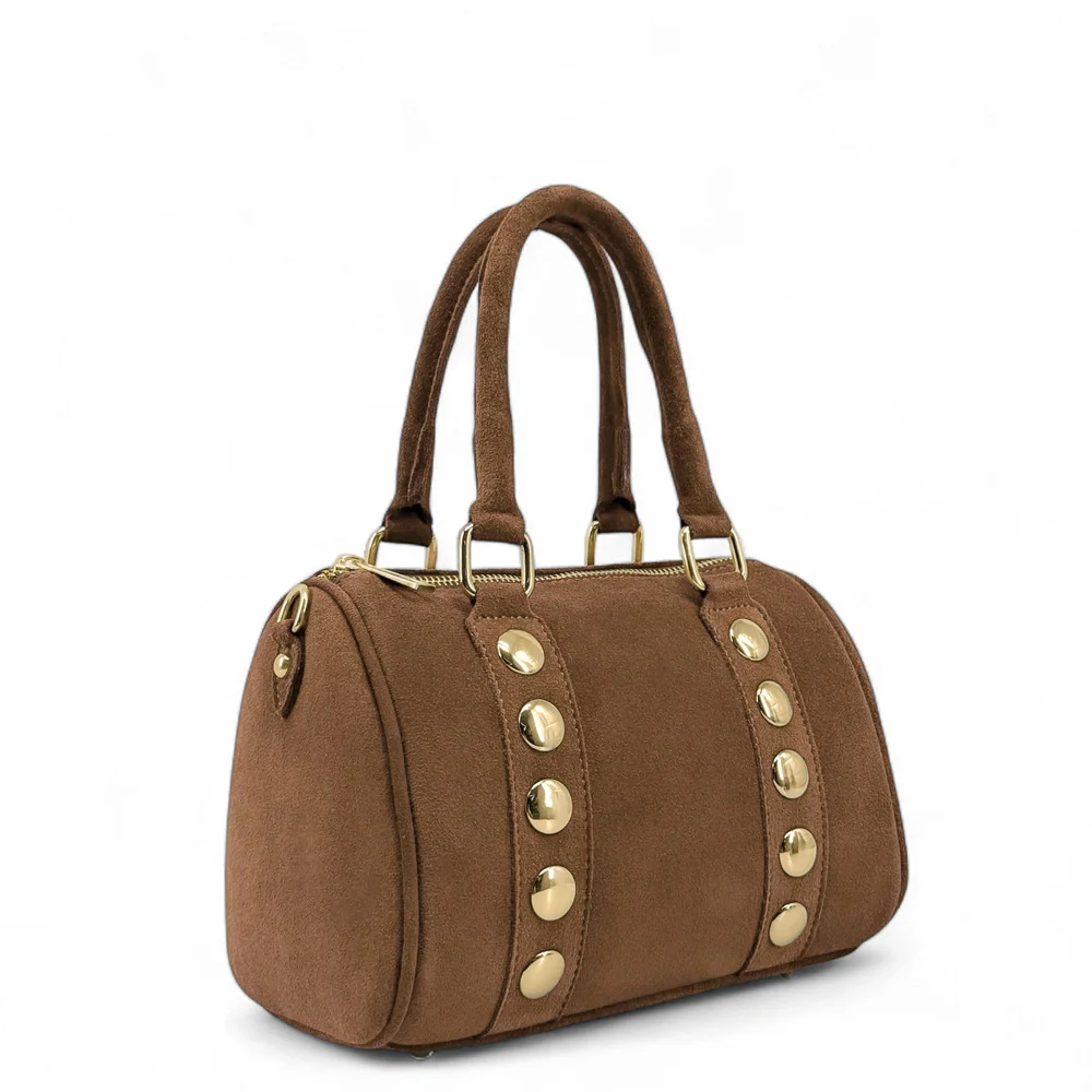 Mini sac bowling en daim DJODY Taupe - Image 2