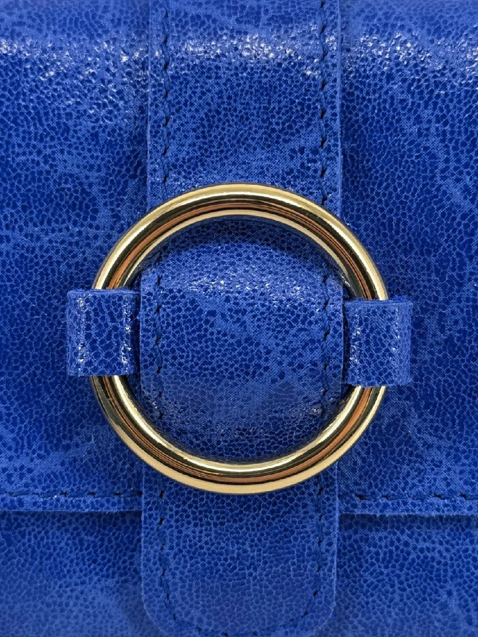 Micro sac en cuir brossé BERLINGOT Bleu roi - Image 5