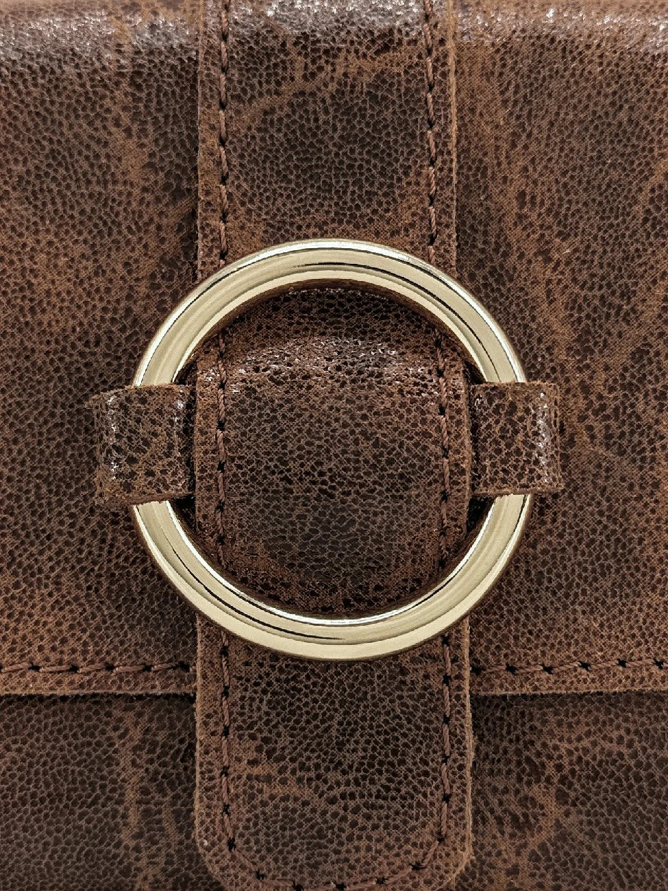 Micro sac en cuir brossé BERLINGOT Châtaigne - Image 6