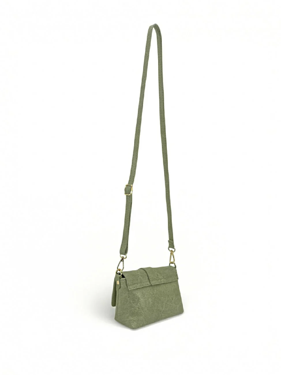 Micro sac en cuir brossé BERLINGOT Vert amande - Image 5