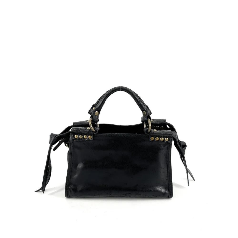 Mini-sac en cuir brossé POCKY Noir - Image 5