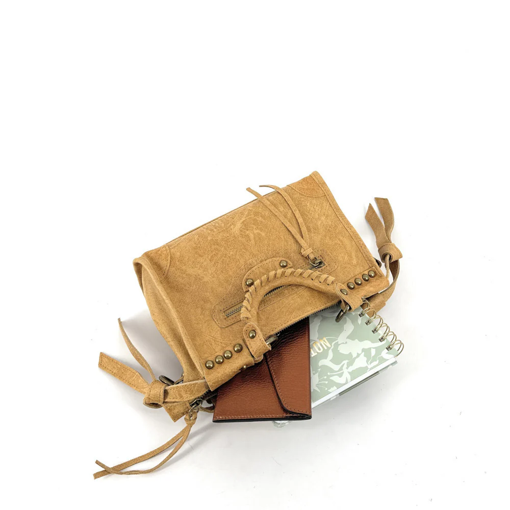 Mini-sac en cuir brossé POCKY Savane - Image 3
