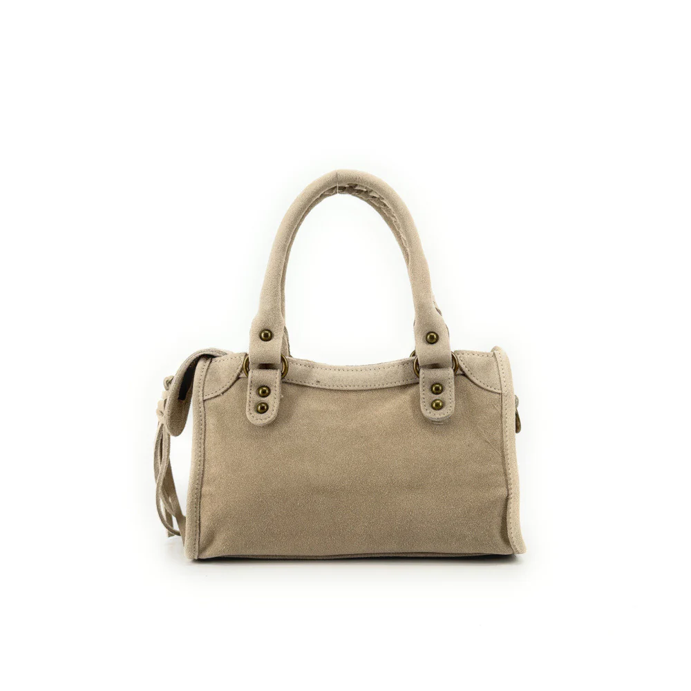 Mini-sac en daim TAO Beige crème - Image 4