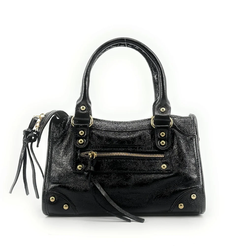 Mini-sac en cuir irisé TAO Noir irisé - Image 4