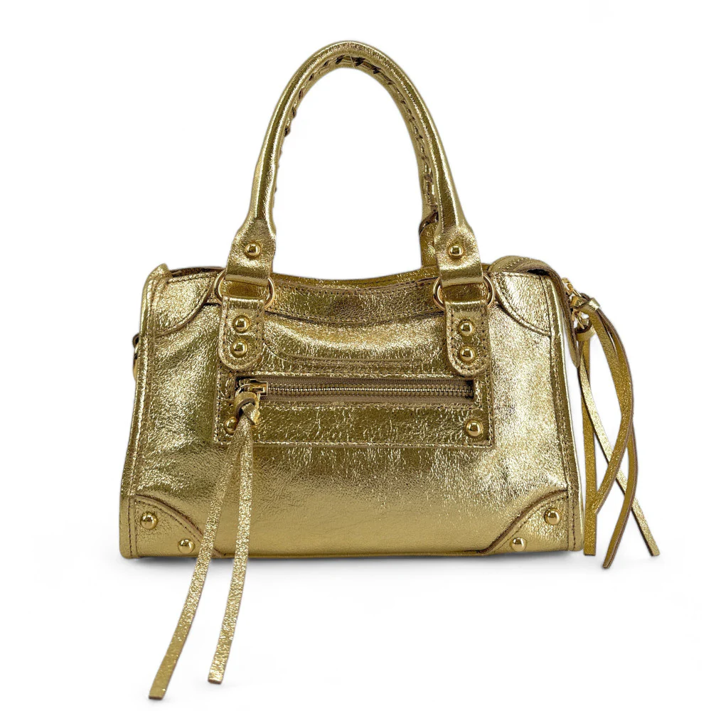 Mini-sac en cuir irisé TAO Or - Image 4