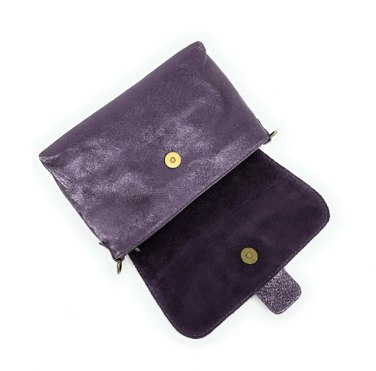 Mini sac en cuir irisé VERONE Prune irisé - Image 7