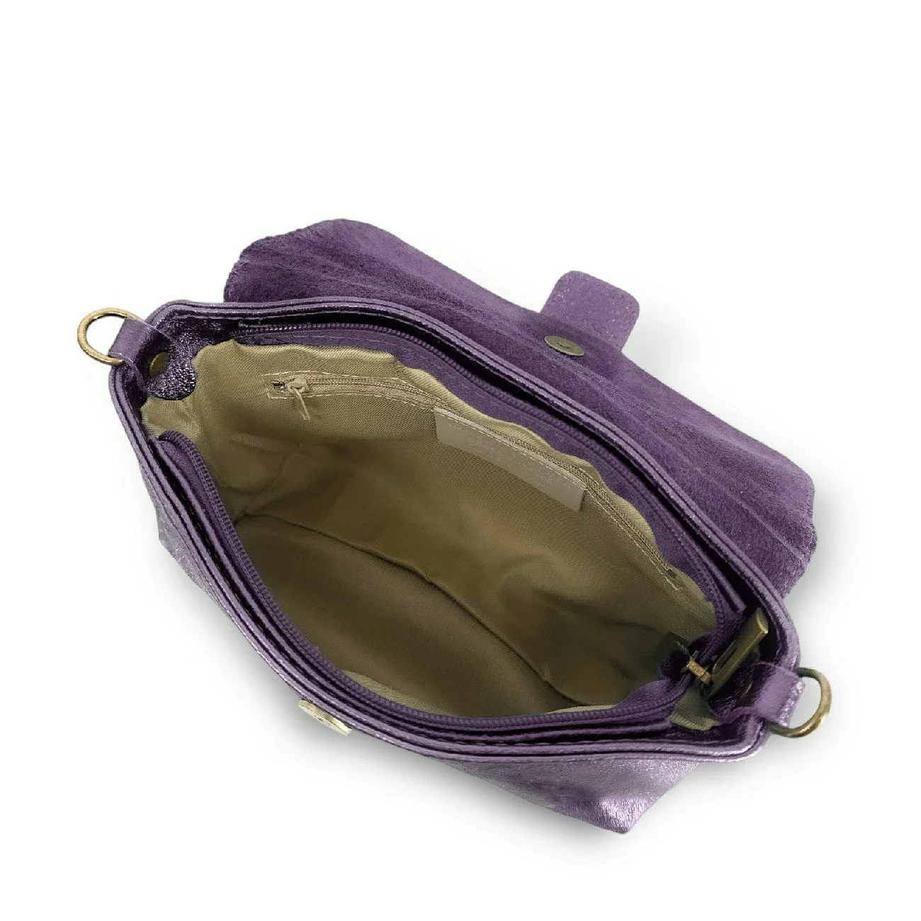 Mini sac en cuir irisé VERONE Prune irisé - Image 9