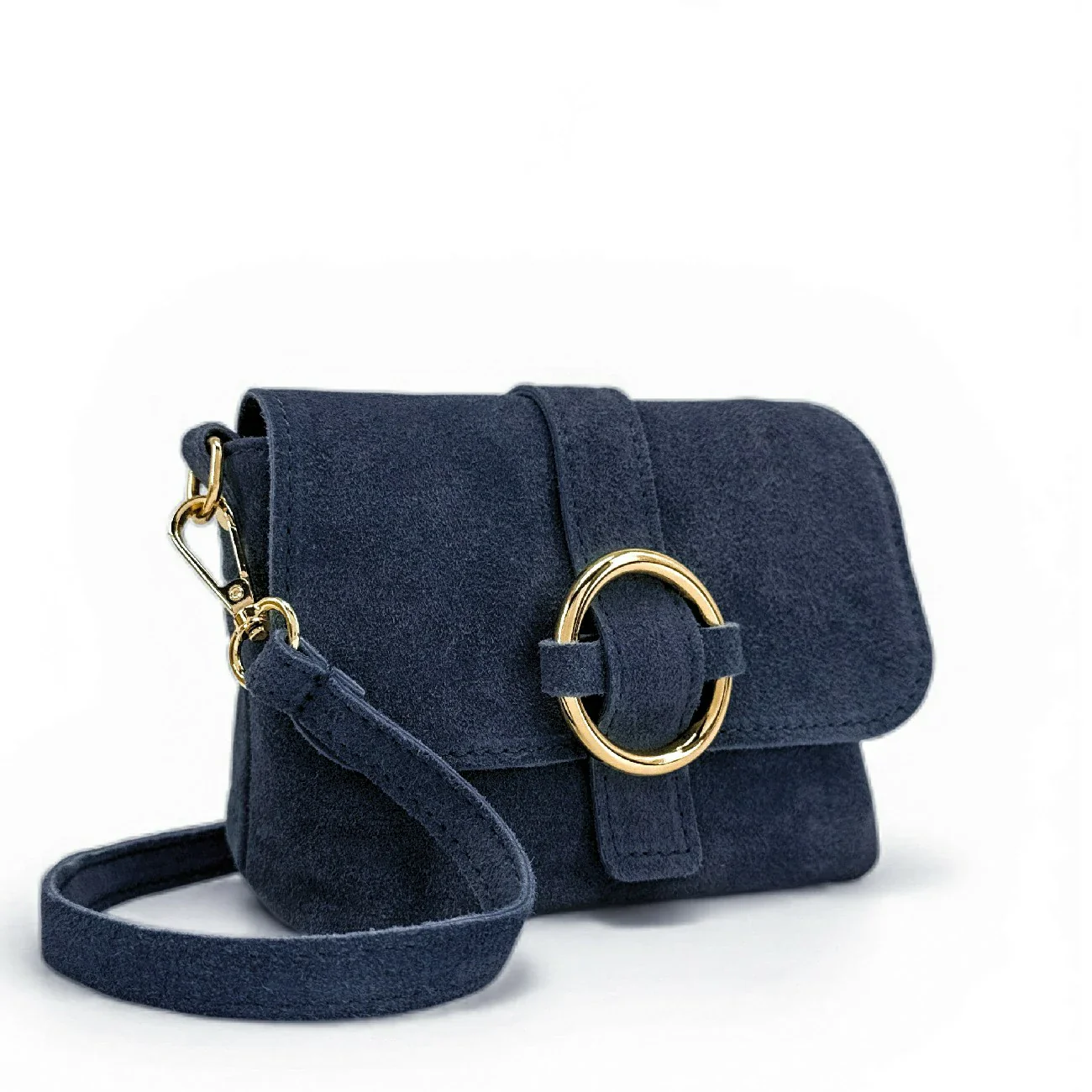Micro-sac en daim BERLINGOT SUEDE Bleu marine - Image 2