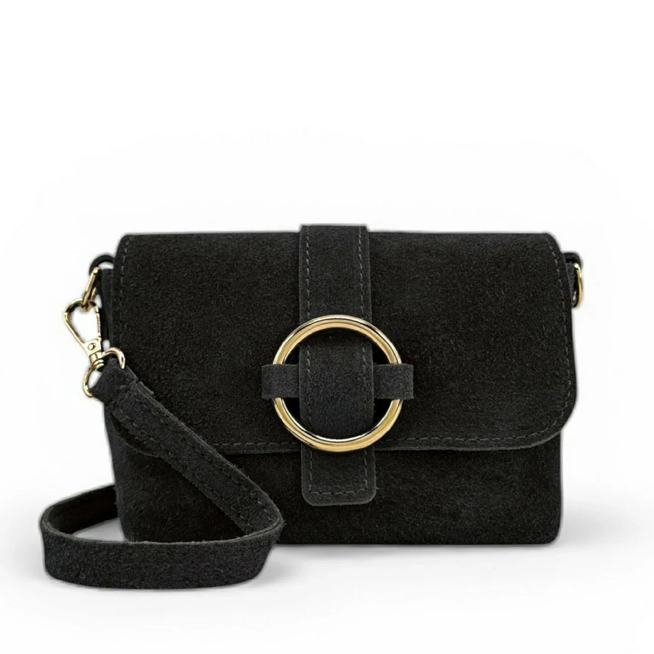 Micro-sac en daim BERLINGOT SUEDE Noir - Image 4