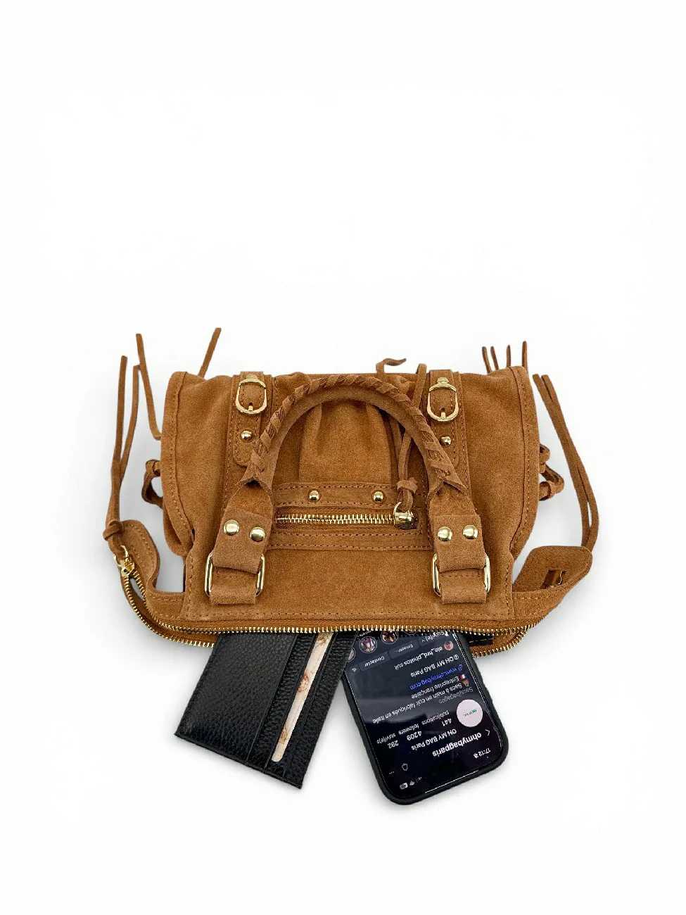 Mini-sac en daim STORM SUEDE MINI Camel clair - Image 3