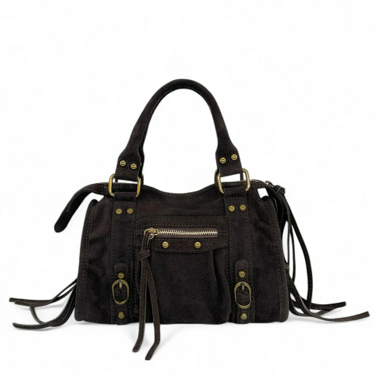 Mini-sac en daim STORM SUEDE MINI Chocolat - Image 5