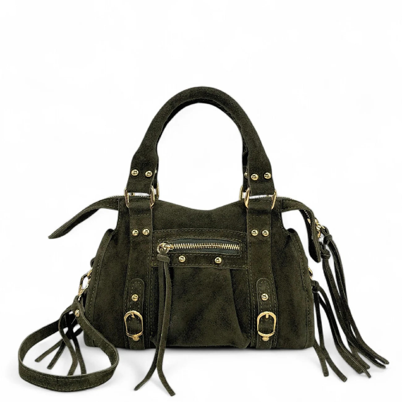 Mini-sac en daim STORM SUEDE MINI Kaki foncé - Image 4