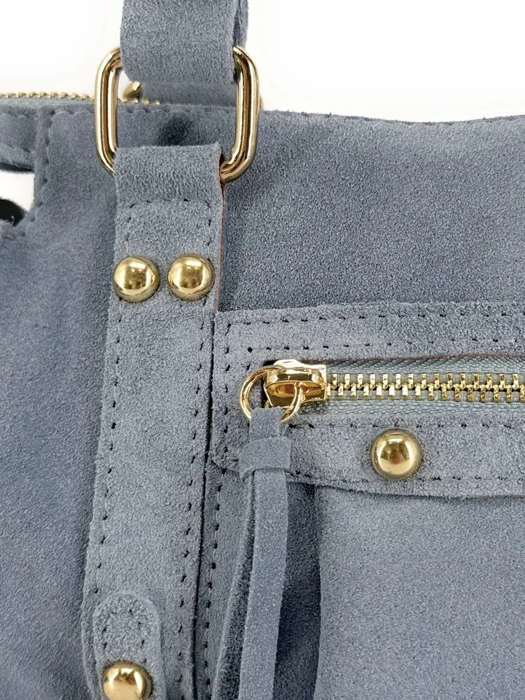 Mini-sac en daim STORM SUEDE NANO Bleu pastel - Image 7