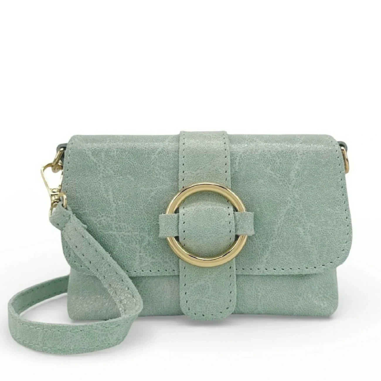 Micro sac en cuir brossé BERLINGOT Vert pastel - Image 4