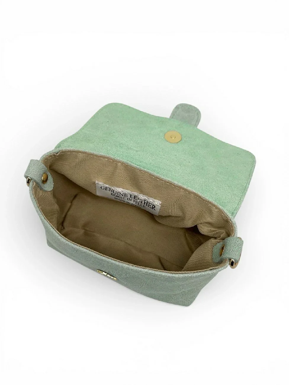 Micro sac en cuir brossé BERLINGOT Vert pastel - Image 7
