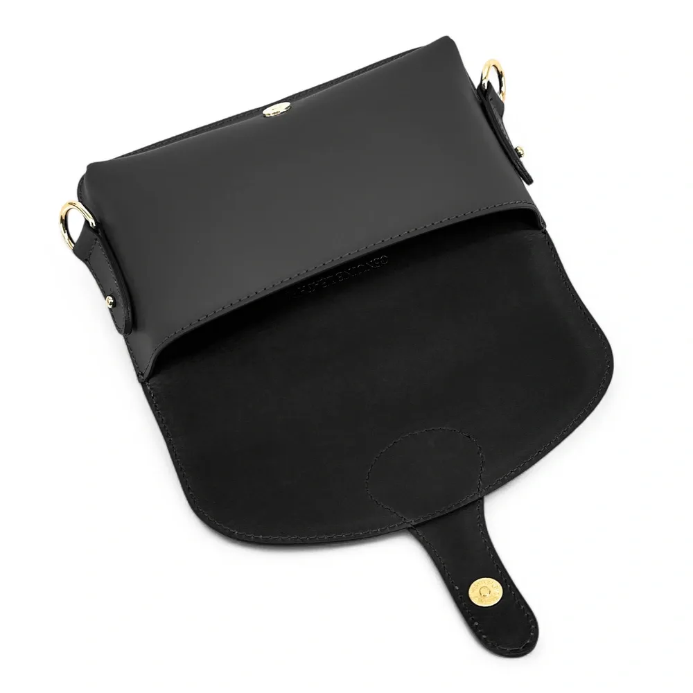 Mini-sac french stick en cuir lisse TOSCA Noir - Image 7