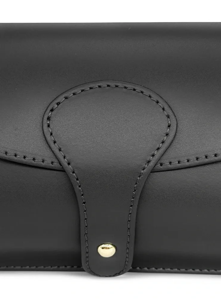 Mini-sac french stick en cuir lisse TOSCA Noir - Image 8