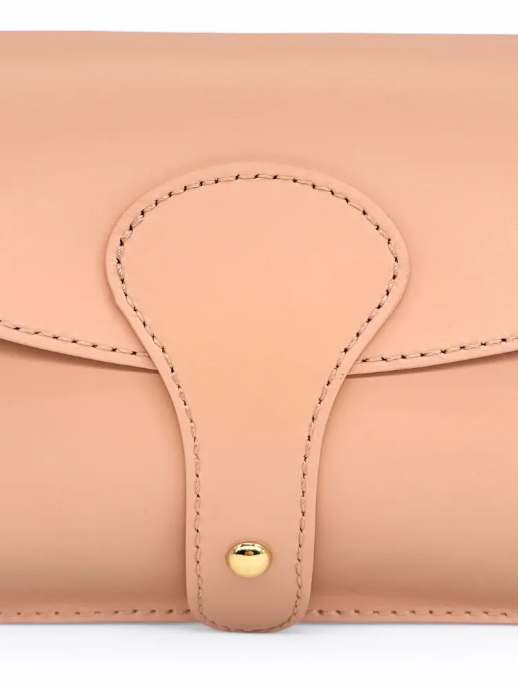 Mini-sac french stick en cuir lisse TOSCA Rose nude - Image 8