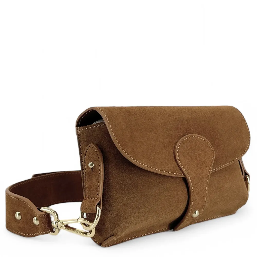 Mini-sac french stick en daim TOSCA SUEDE Cannelle - Image 3