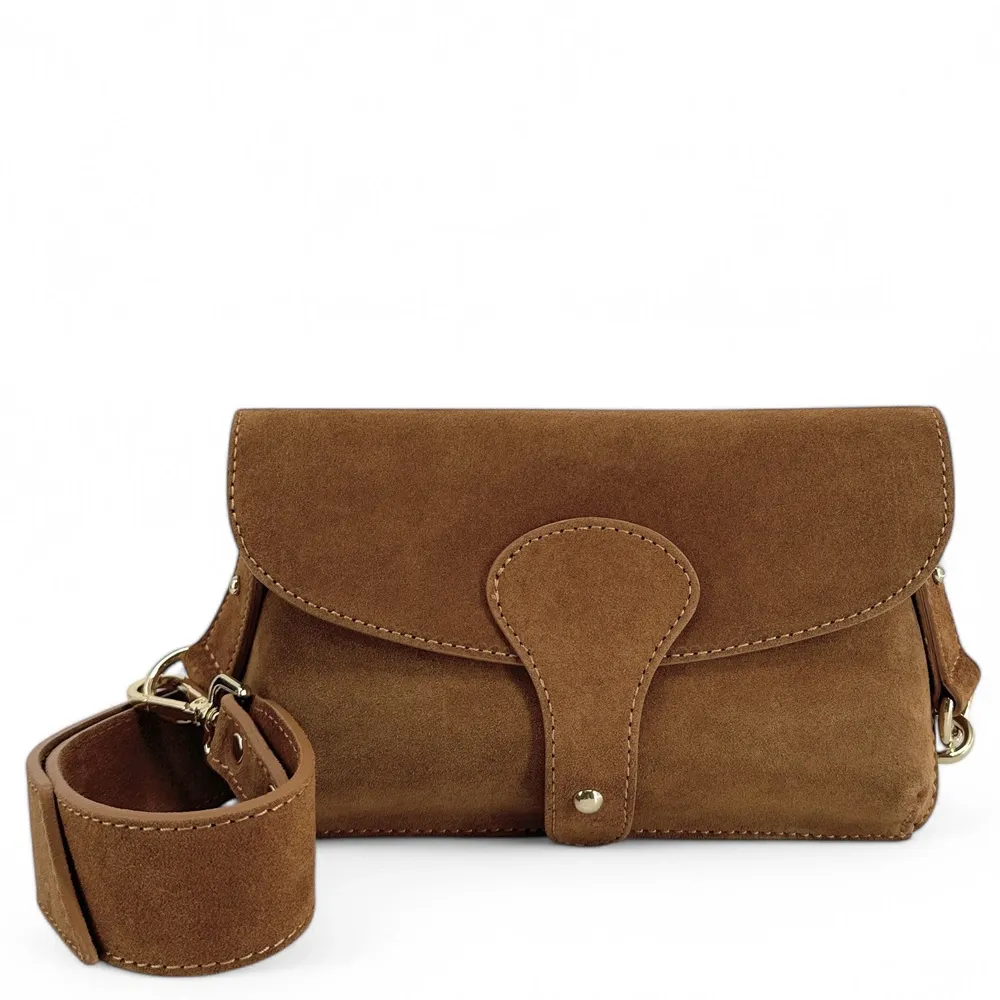Mini-sac french stick en daim TOSCA SUEDE Cannelle - Image 4