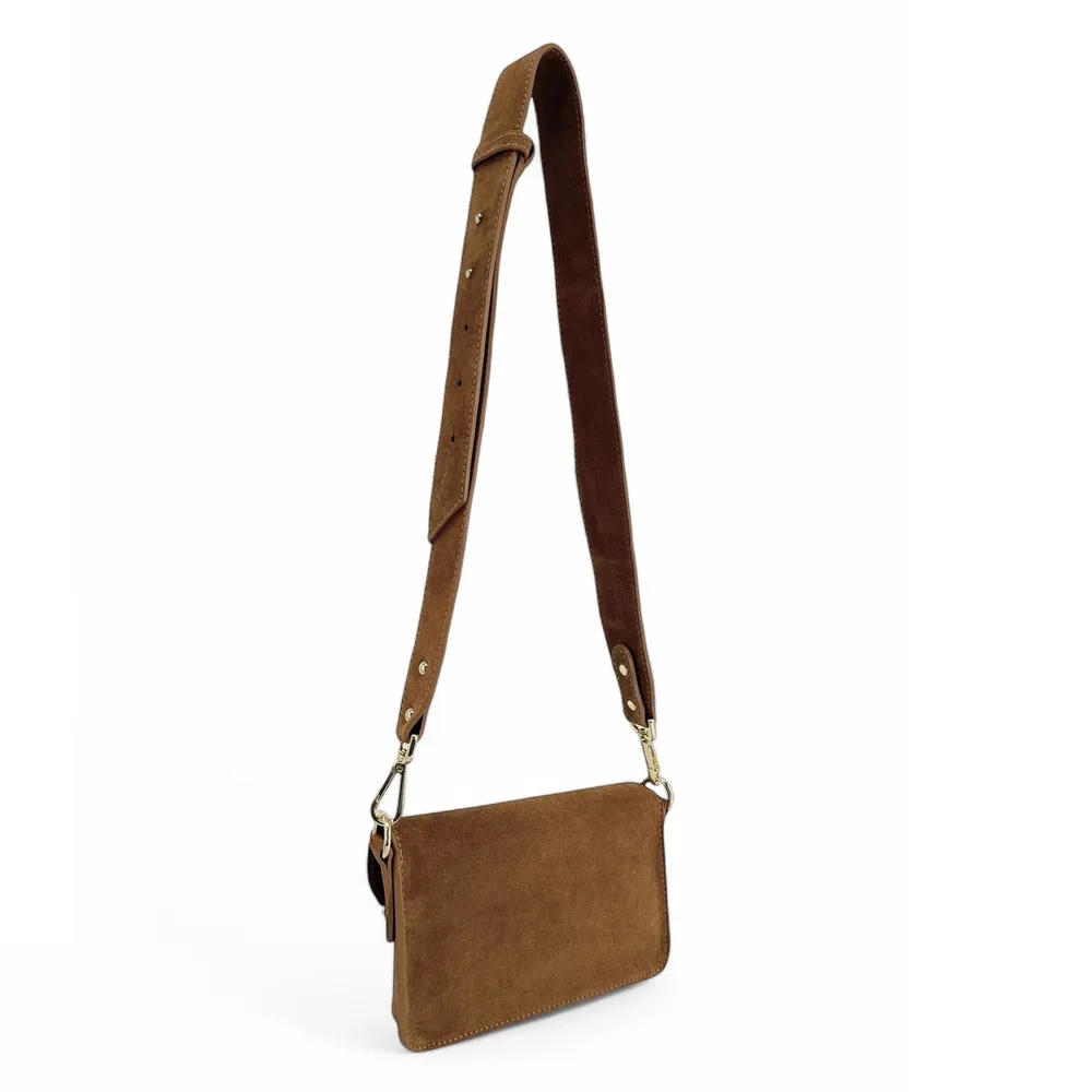 Mini-sac french stick en daim TOSCA SUEDE Cannelle - Image 5