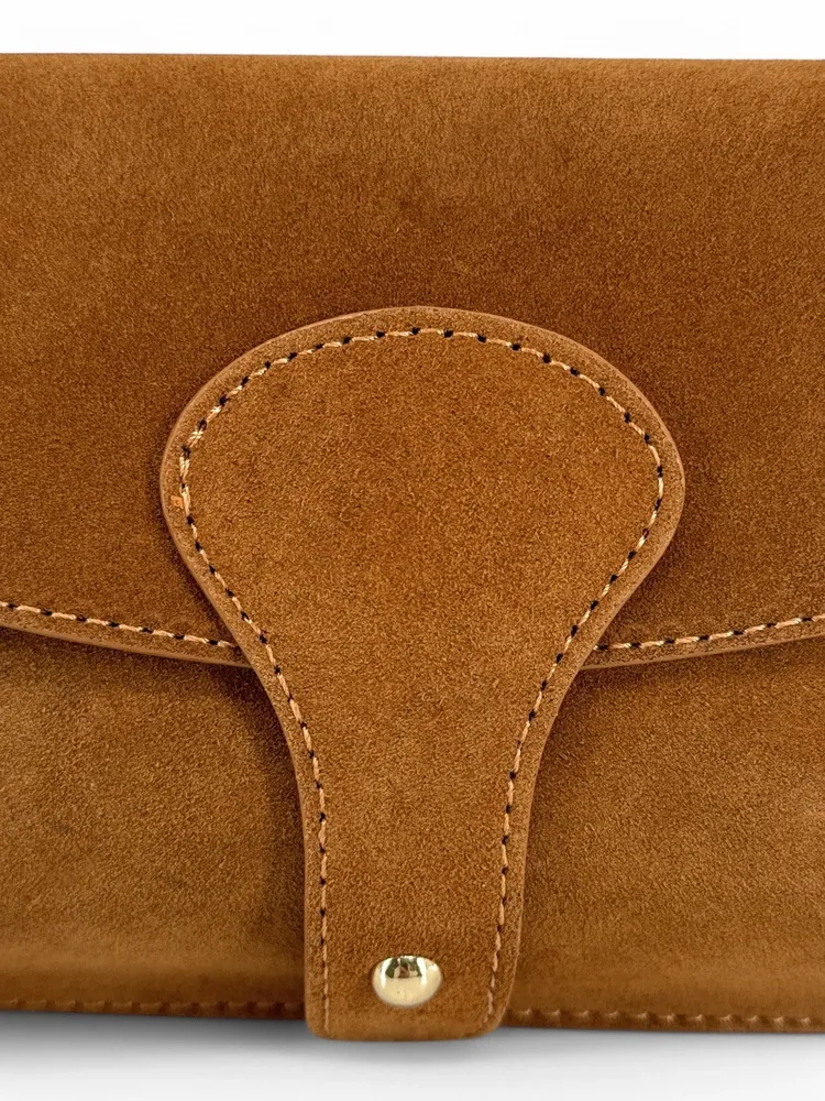 Mini-sac french stick en daim TOSCA SUEDE Cannelle - Image 8